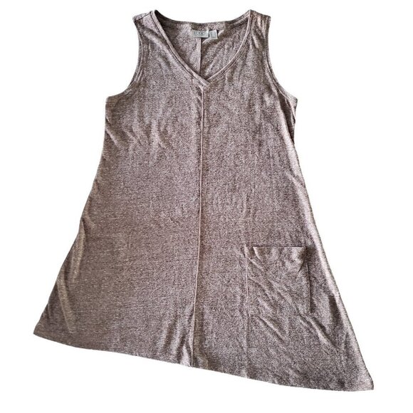 LOGO by Lori Goldstein Sleeveless Asymmetric Tunic Linen Blend Knit Size XS - Picture 2 of 15